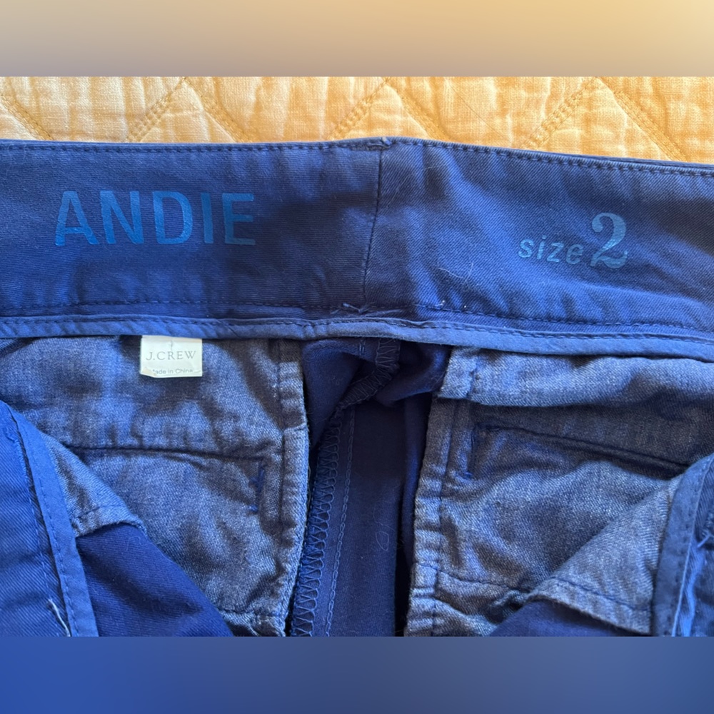 JCREW Andie Chinos, size 2.  Baroque blue. - Picture 5 of 5